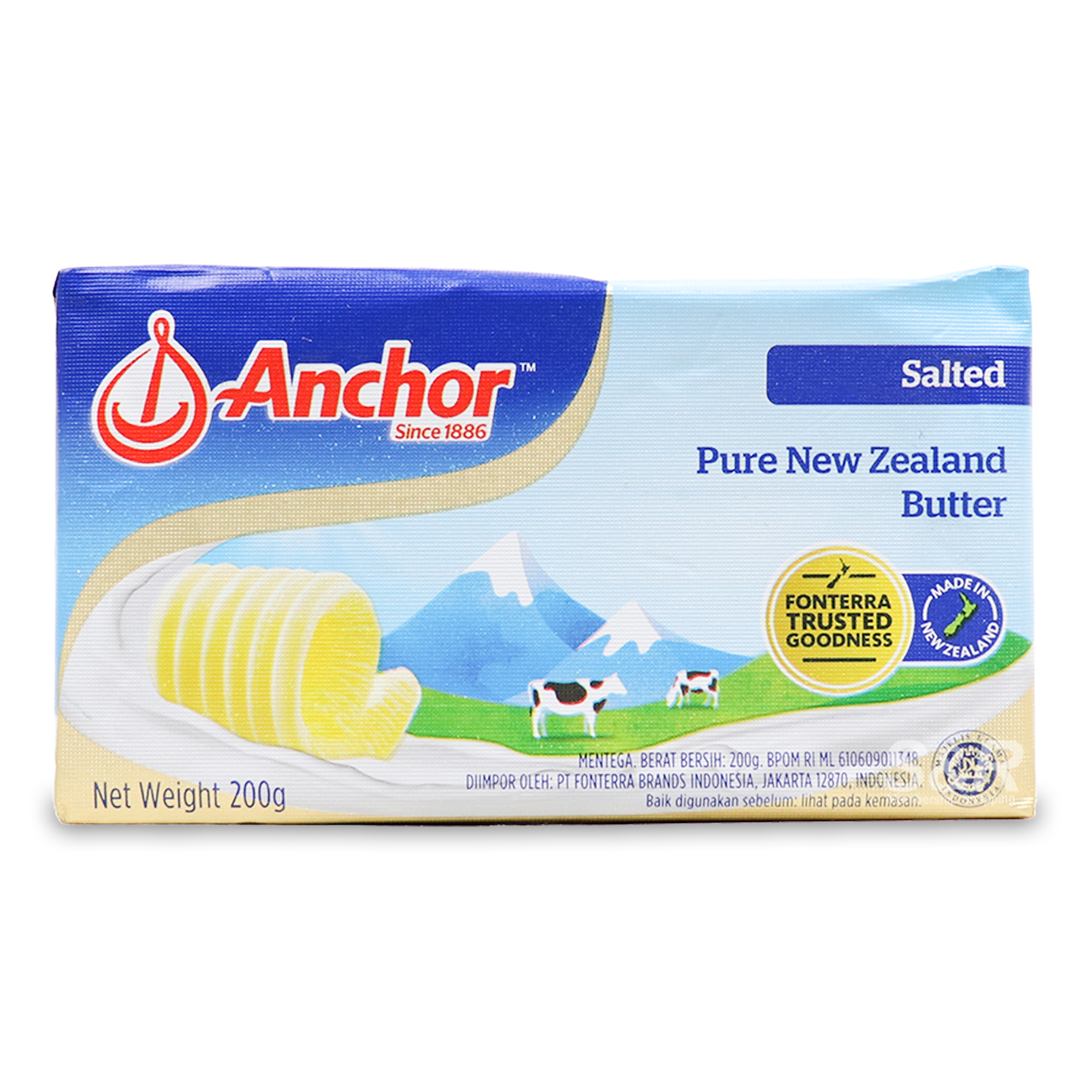 Anchor Pure New Zealand Salted Butter 200g Anchor Pure New Zealand Salted Butter 200g